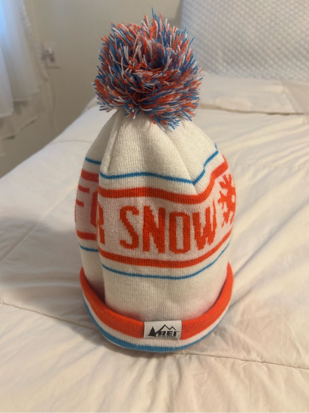 REI PomPom Pray for Snow Winter Hat